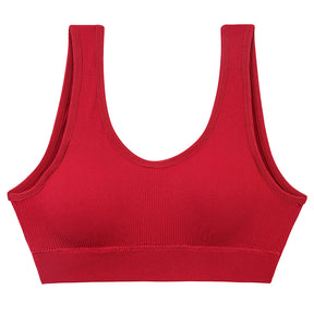 Seamless Push Up Wireless Shockproof Sports Bra Crop Top Breathable Yoga Bra