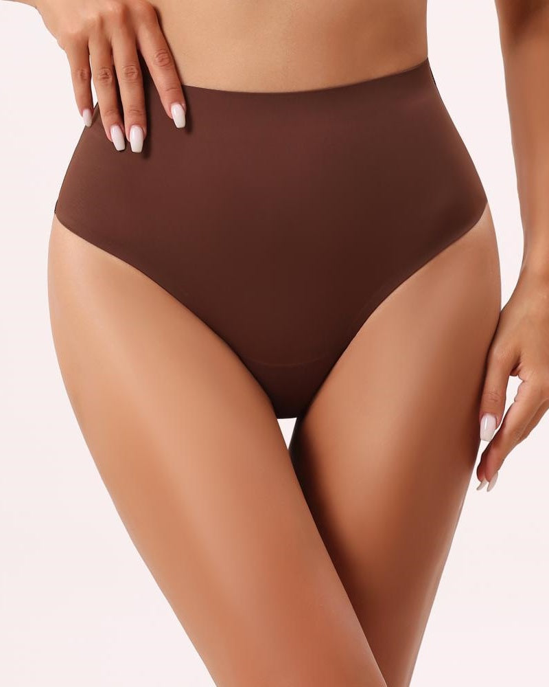 Tanga moldeador de tiro medio sin costuras para mujer