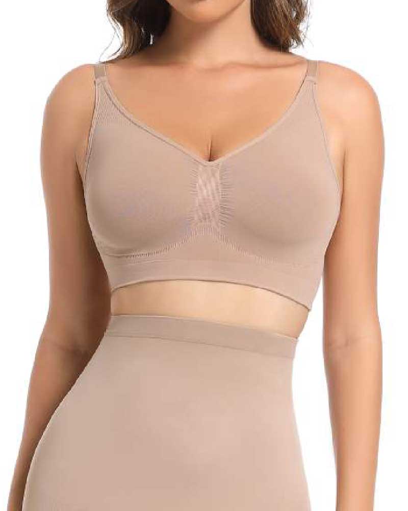 Women’s Seamless Push Up Comfortable Heart Neck Shaping Bra