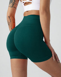 Women's Seamless High Waist Yoga Tights Shorts Butt Lift Solid Fitness Shorts