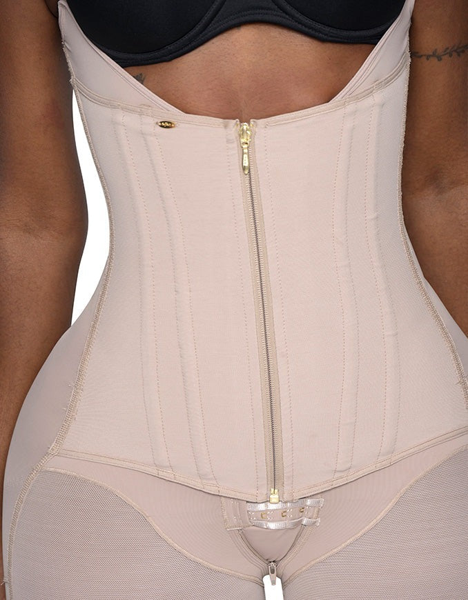 Fajas Colombianas Double Tummy Control Waist Trainer Open Bust Shapewear (Pre-Sale)