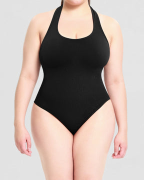 Halter Neck Body-shaping Thong Bodysuit