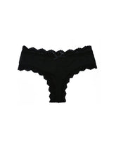 Mid-Rise Lace Edge Comfortable Bowknot Pure Cotton Crotch Briefs