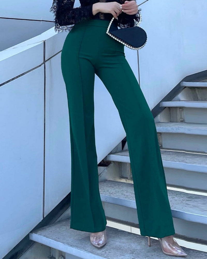 Slim High Waist Fashion Flared Pants