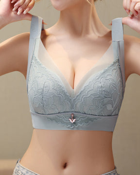 Push up Wireless lace Minimizer bra