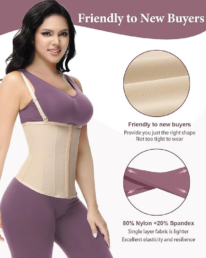 Shapshe® Tummy Control Daily Wear Waist Trainer Removable Strap Waist Cincher Corset