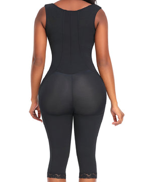 Women's BBL Firm Control Thigh Slimmer Shapewear Breasted Zipper Long Pants Body Shaper