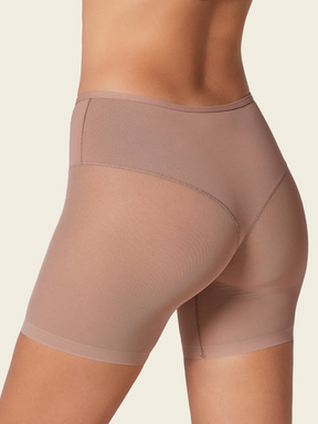 Seamless Undetectable Sheer Shaper Shorts Thong Anti-Chafing Mesh Shapewear Shorts