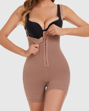 Fajas Colombianas Open Bust Shapewear for Women Tummy Control Butt Lifter with Zipper Crotch