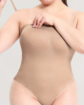 One Piece Removable Shoulder Straps Tube Top Tummy Control Corset Shapewear