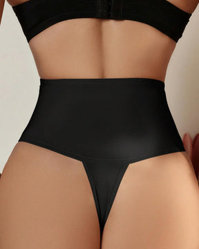 Shapewear Control Panties With Hook And Eye Closure And Thong Design