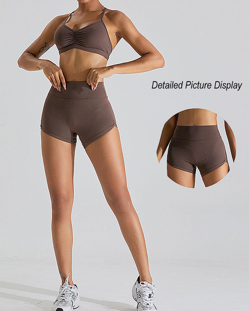 Seamless Hip-lifting Sports Yoga Shorts