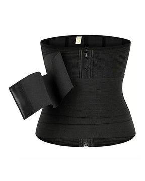 Removable Strap Zip-Up Sports Waist Trainer Shapewear Wrap Belt