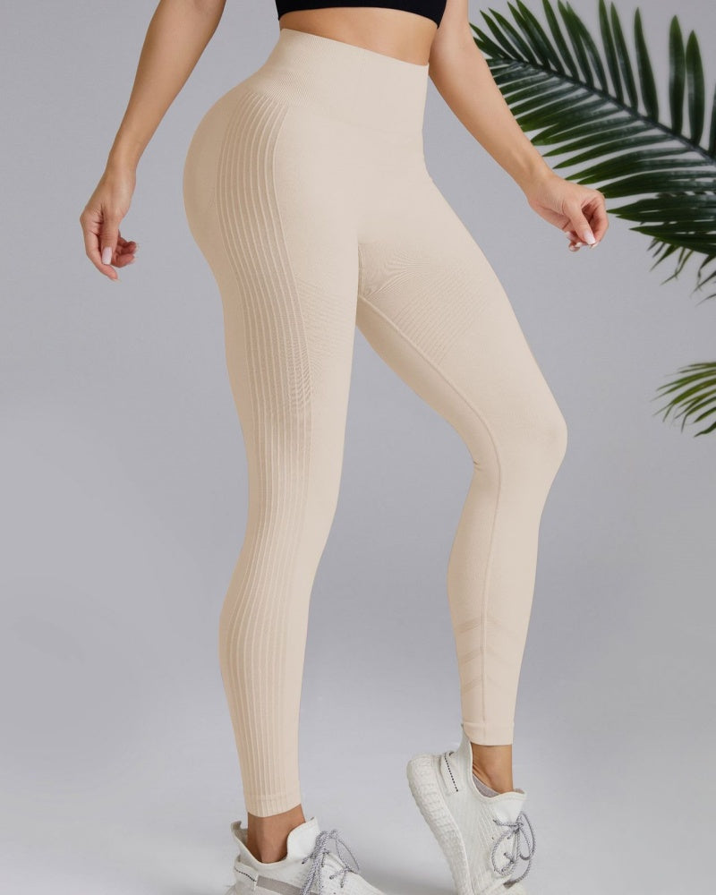 High Waisted Tummy-controlling Peach-hips Nude Long Yoga Pants