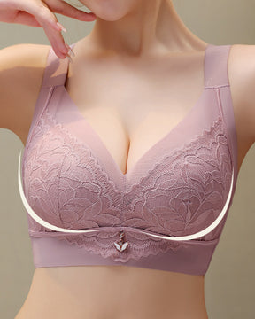 Push up Wireless lace Minimizer bra