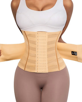 Hollow Breathable Double Belt Waist Trainer Tummy Control Slimming Sports Corset