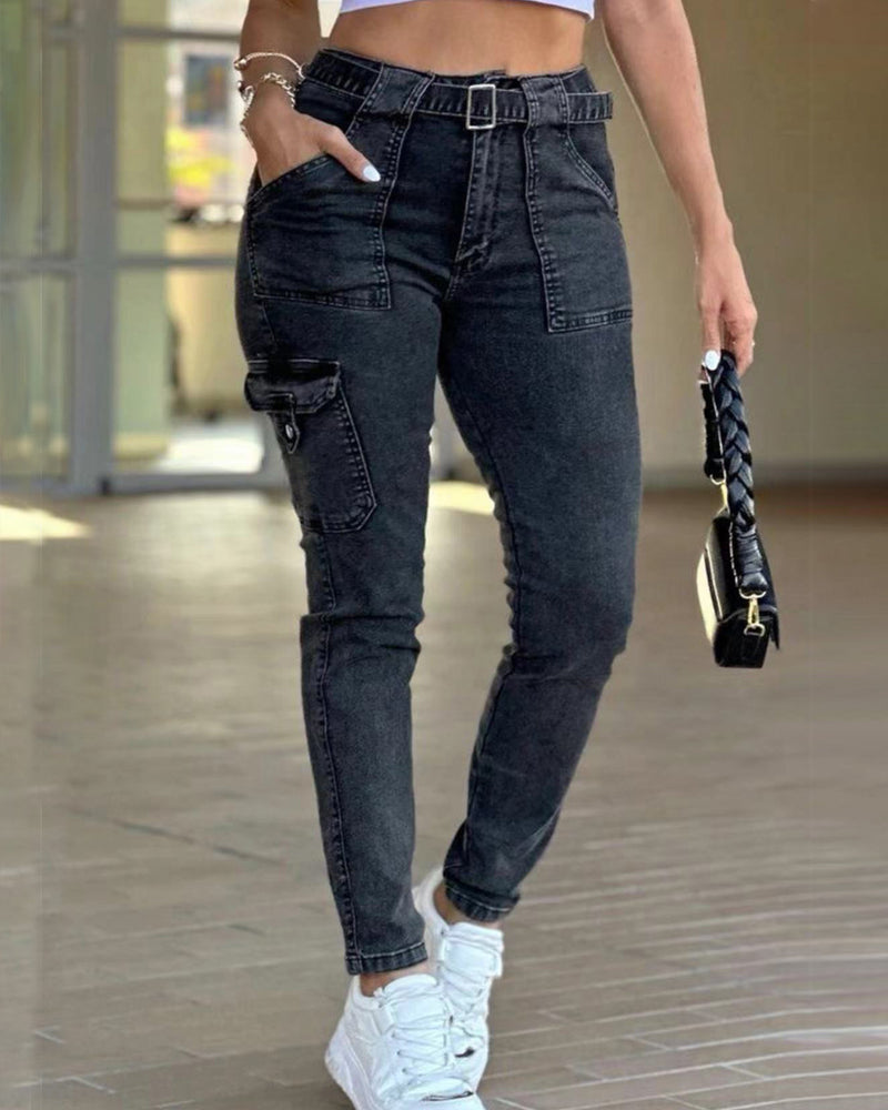 High Elastic Black Sexy Skinny Jeans for Women