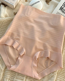 Ice Silk Seamless Tightening Waist Panties Hip Lift Breathable Shaping Briefs