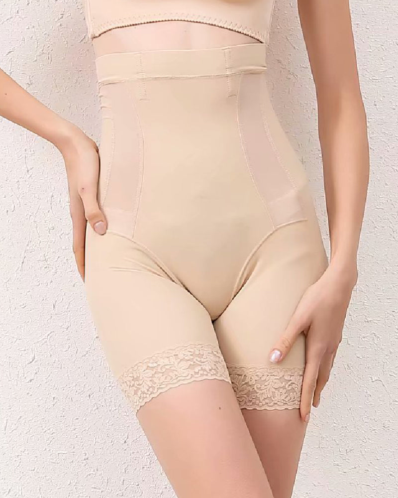 Pantalones cortos moldeadores cómodos con control de barriga y cintura alta sin costuras, pantalones cortos moldeadores más delgados para muslos