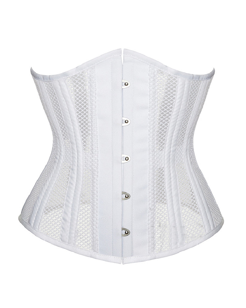 Sexy Gothic 26 Steel Hourglass Underbust Corset Lace up Hollow Breathable Waist Trainer