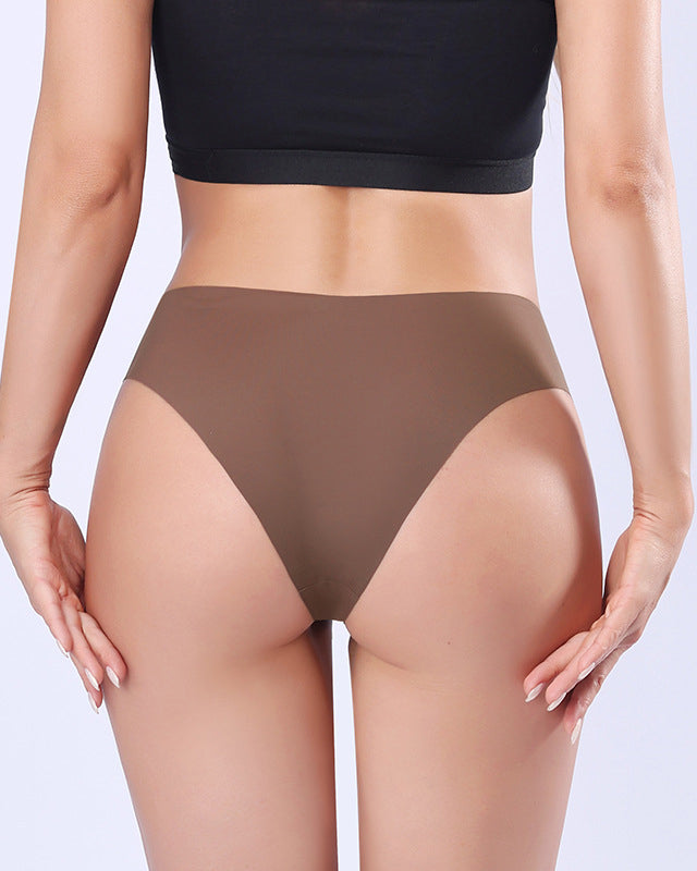 Sexy Ice Silk Low-Rise Panties Seamless Multicolor Briefs Lingerie