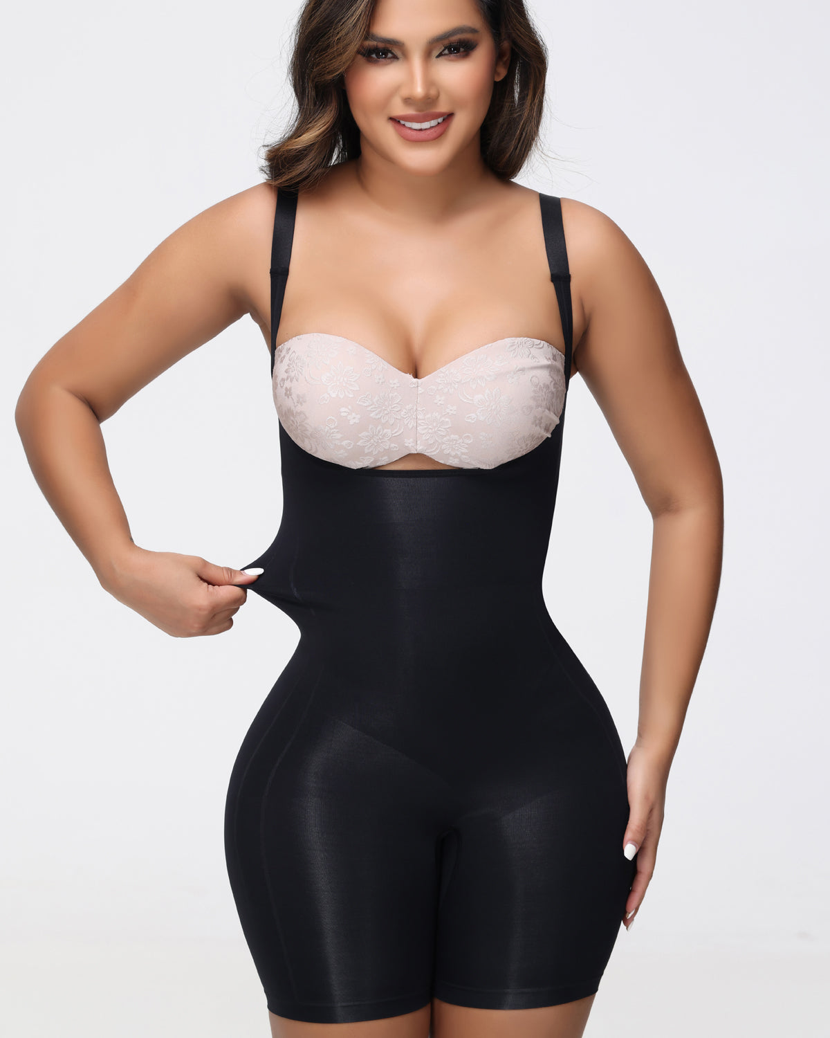 Shapshe® Seamless Smoothing Open Bust Bodysuit Tummy Control Body Shaper