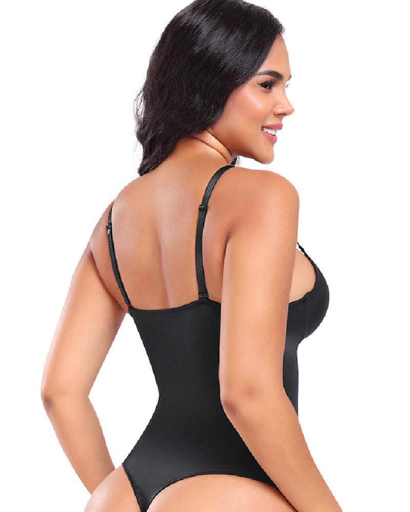 Shapshe® Women's Smooth Push Up Tummy Control Thong Sleeveless Bodysuit Shapewear