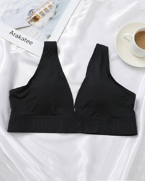 Sexy Deep V Wireless Bra Seamless Comfortable Push Up Padded Tops Bralette