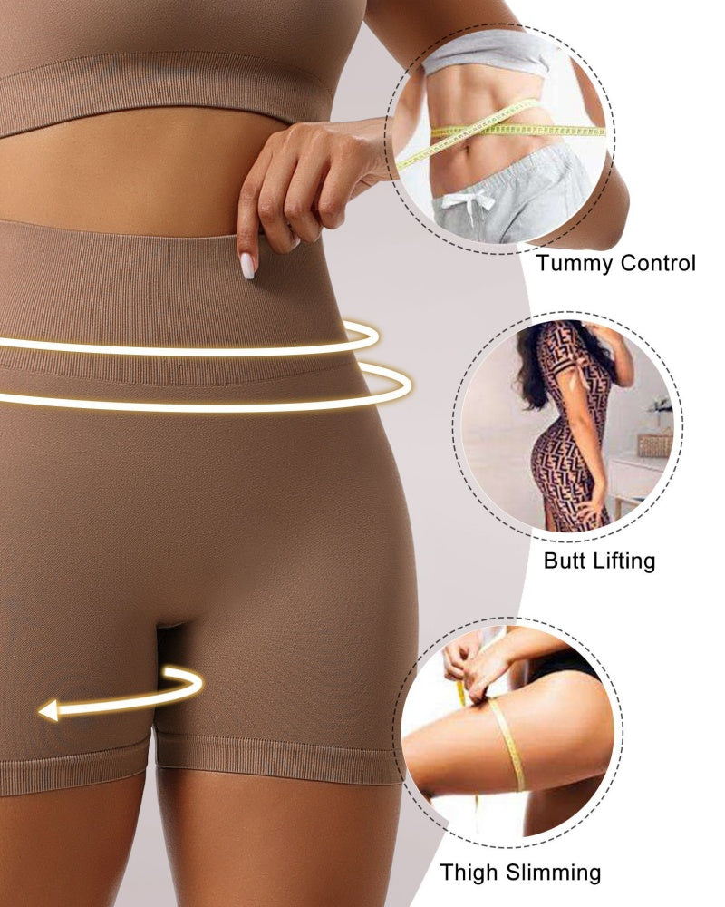 Mid-rise Tummy Control Hip Lift Thin Style Shaping Shorts