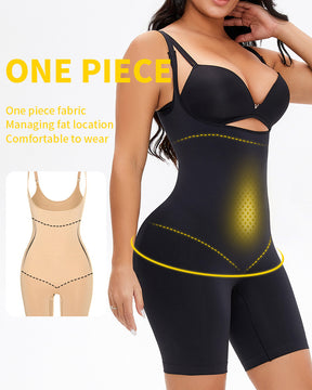 Seamless Open Bust Mid Thigh Shapewear Breathable Corset Bodysuits