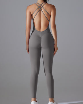 Hip-lifting Quick-drying Tight Cross-body Fitness Jumpsuit