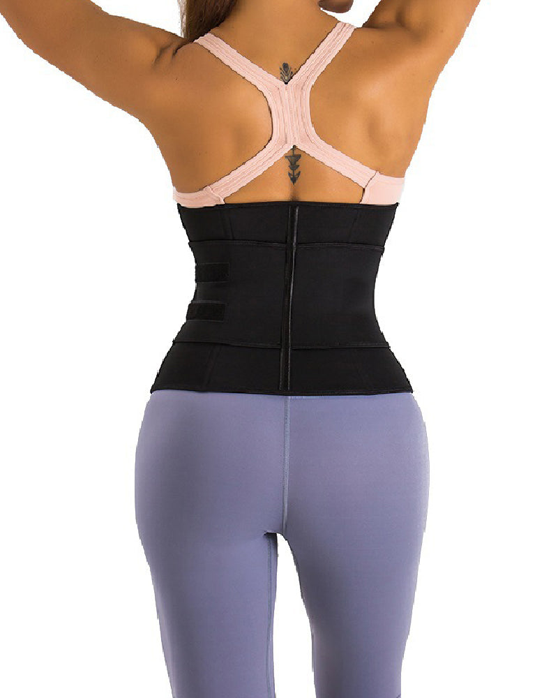 Women's 9 Bones Fat Burner Waist Trainer Back Support Workout Sweat Shapewear Belt