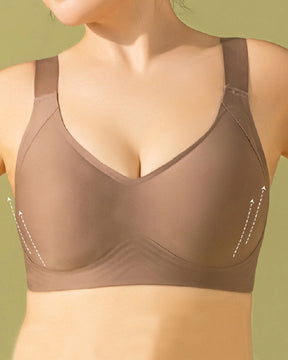 Seamless Anti-sagging Lightly Lined Bra Wireless Minimizer Brassiere