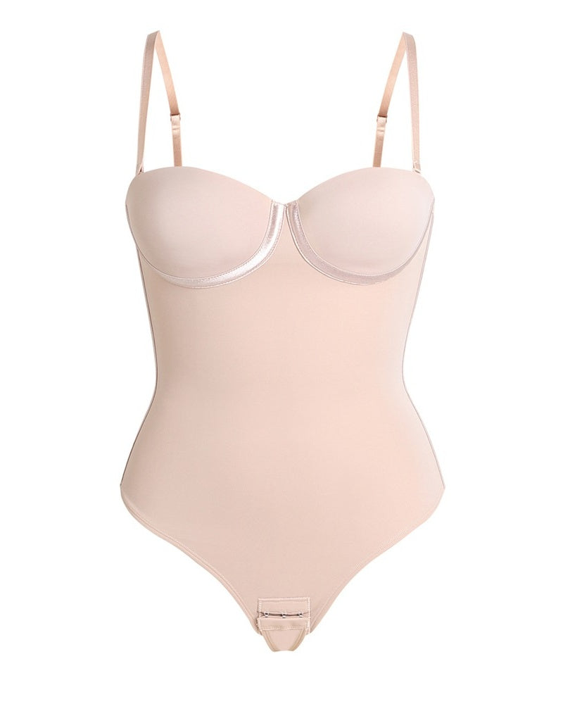 Shapshe® Sexy Back Lace-up Thong Seamless Skinny Bodysuit