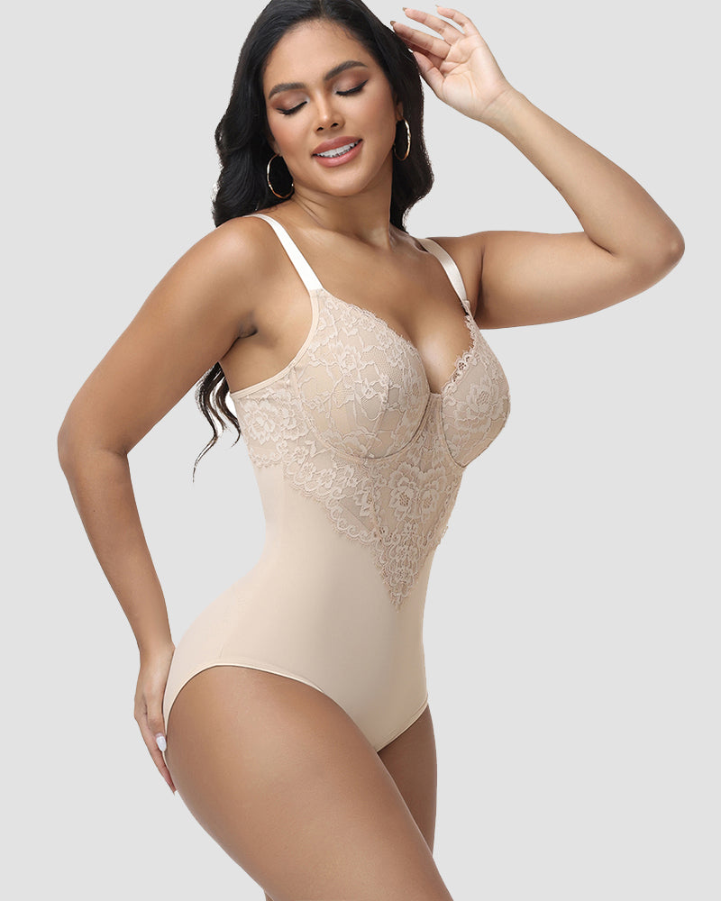 Shapshe® Sexy Lace Floral Hip Lift Shapewear Bodysuit