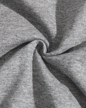 Ropa interior de talla grande de algodón gris oscuro de corte alto