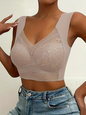 Soft Lace Wireless Full Coverage Comfort Straps Tank Bra