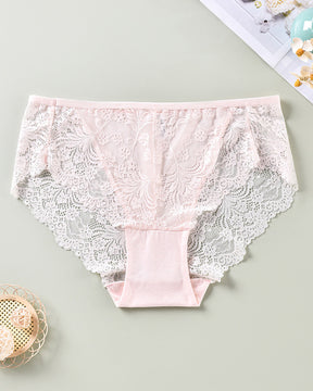 Plus Size Sexy Lace Briefs Comfortable And Breathable High Stretch Underwear