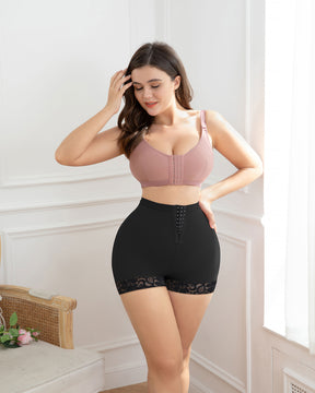 Women Lower Belly Fat Hourglass Butt Lifting Shapewear Shorts-Black