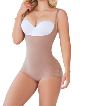 Open Bust Tummy Tucking Full Bodysuit Shapewear