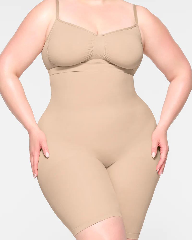 Pantalones cortos moldeadores con control de barriga adelgazante de cintura alta sin costuras