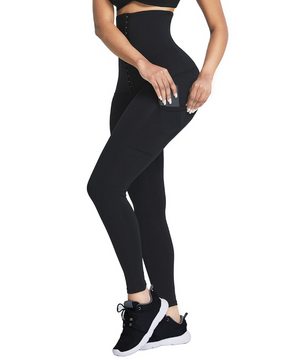 High Waist Compression Leggings With Pockets