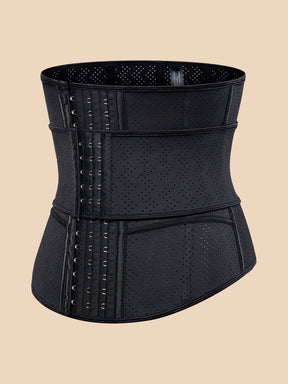 Latex Buckle Waist Cincher Belt Rubber Straps Corset