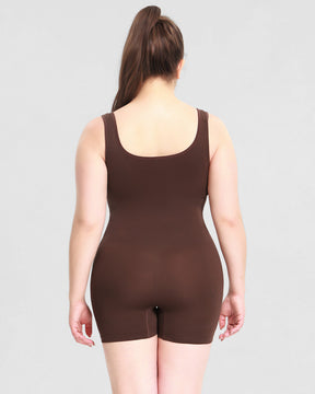 Faja moldeadora Bodusuit sin costuras hasta la mitad del muslo con control de barriga para mujer