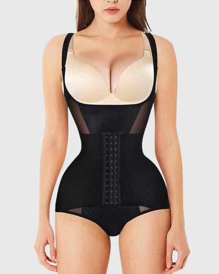 Tummy Control Compression Zipper Open Bust Waist Trainer shapewear