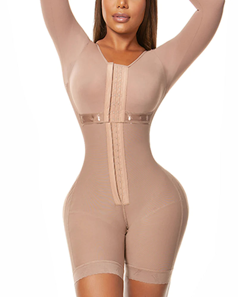 Full Body Shaper Shapewear Faja Colombianas Full Bust Long Sleeves Strong Compression