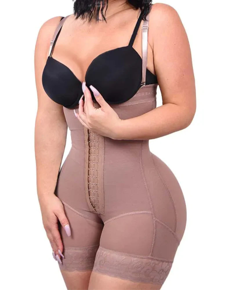 Tummy Control Body Shaper Butt Lifter Thigh Slimmer Faja Plus Shapewear with Zipper Crotch