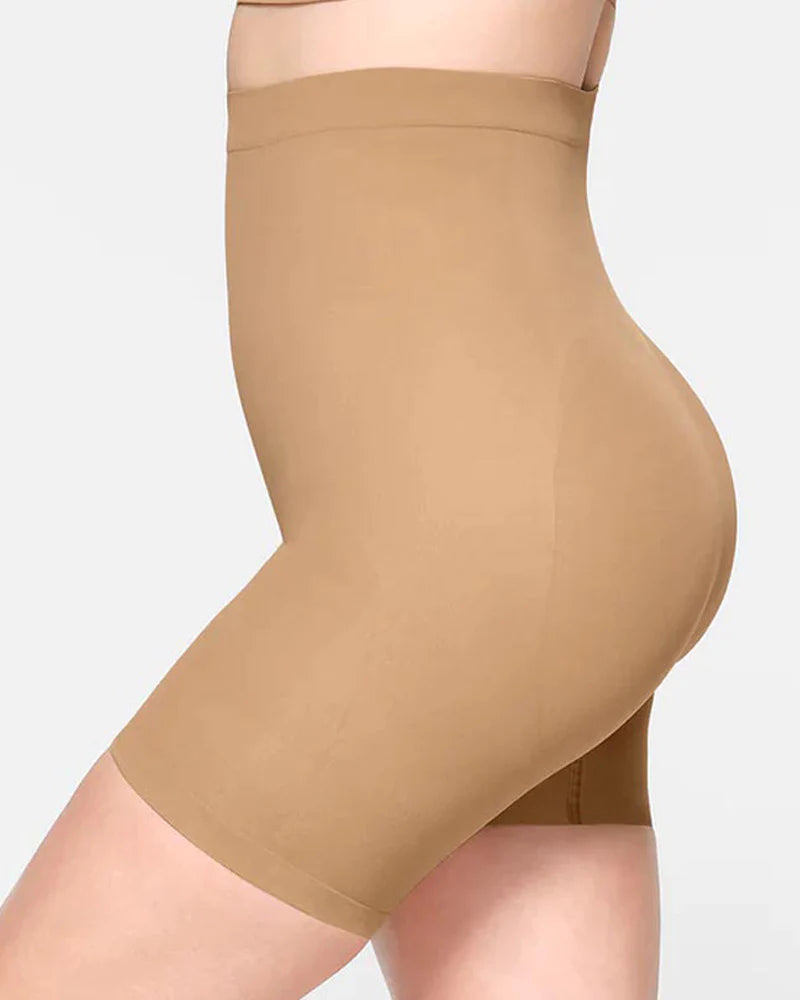 Pantalones cortos moldeadores con control de barriga adelgazante de cintura alta sin costuras