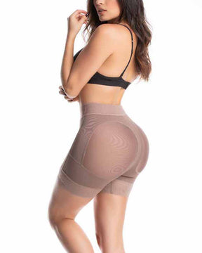 Seamless High Waist Butt Lifter Lace Body Shaper Shorts