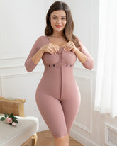 Fajas RosyBrown Hourglass Shapewear para mujer con mangas y sujetador